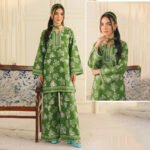 POPPIN 2PC Winter Unstitched - Forest Green Luxury