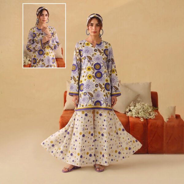 POPPIN 2PC Winter Unstitched - Ivory Floral