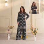 POPPIN 2PC Winter Unstitched - Black Floral