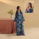 POPPIN 2PC Winter Unstitched - Royal Blue Floral