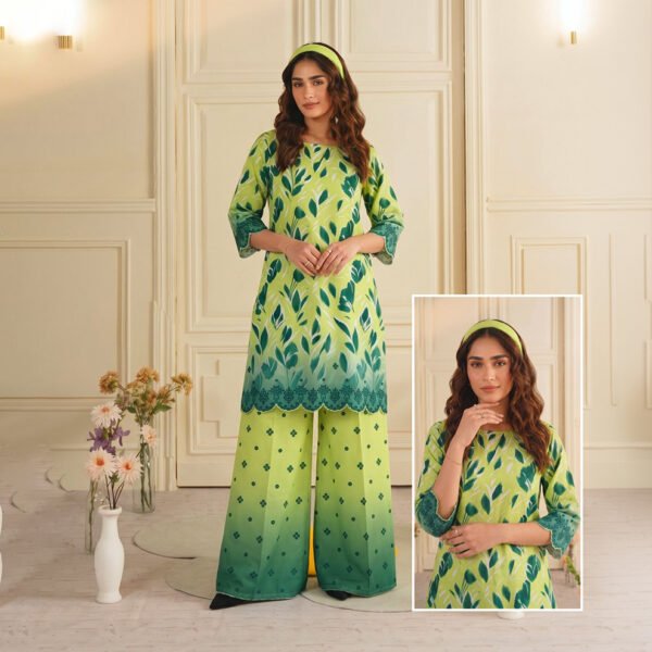 POPPIN 2PC Winter Unstitched - Royal Blue Floral Classic