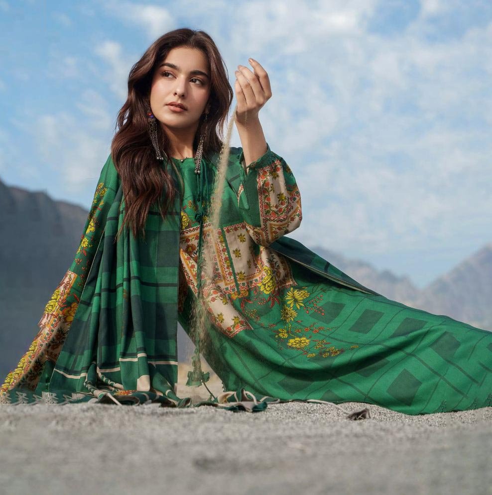 zari-zeens-c-prints-06-01-01 Zari Zeens C-Prints Unstitched Linen - Green Mustard - Image 1