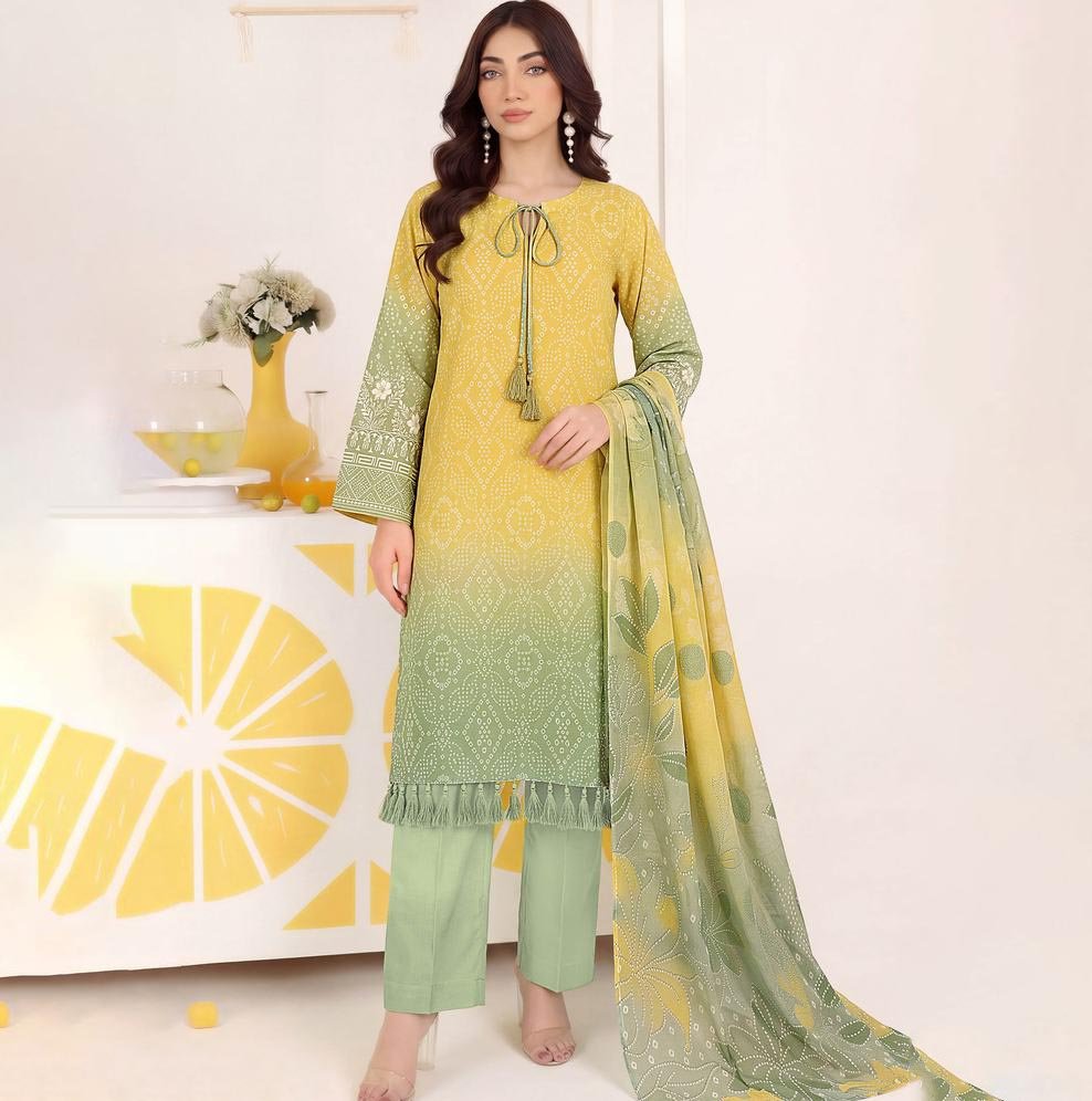 zari-zeens-rang-mahal-03-1 Zari Zeens Rang Mahal Viscose 2026 - Mustard Green - Image 1